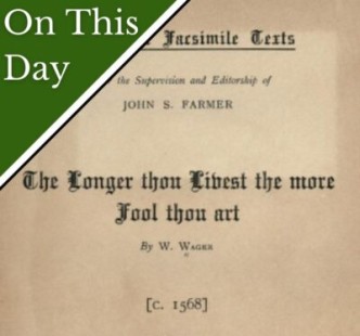 March 29 - Clergyman and playwright William Wager