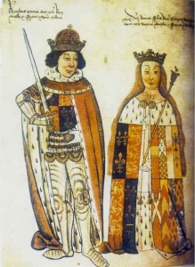 Richard III and Anne Neville, taken from the Salisbury Roll