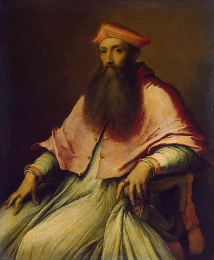 A portrait of Cardinal Reginald Pole by Sebastiano del Piombo