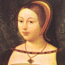 Detail of Margaret Tudor's face from a portrait of her by Daniel Mystens