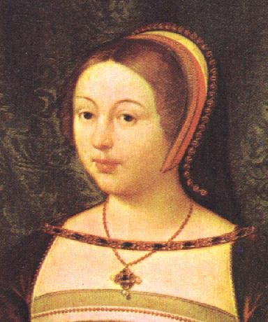 Detail of Margaret Tudor's face from a portrait of her by Daniel Mystens