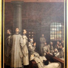 A painting of the imprisonment of the Carthusian monks