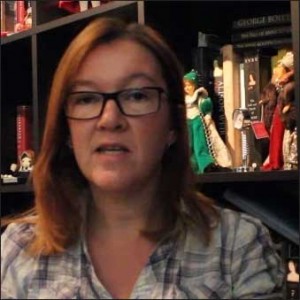 Claire in one of her videos.
