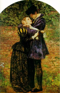 A Huguenot, on St. Bartholomew's Day, Refusing to Shield Himself from Danger by Wearing the Roman Catholic Badge (1852) by John Everett Millais