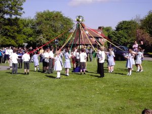 Maypole dancing