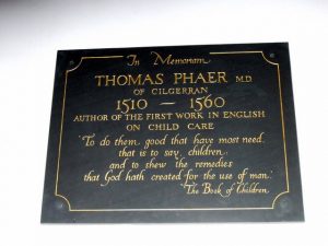 Memorial to Thomas Phaer of Cilgerran