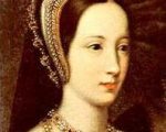 Mary Tudor, Queen of France, detail from a portrait of her and her second husband, Charles Brandon, Duke of Suffolk.