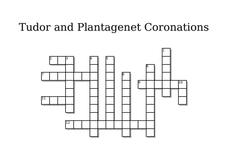 Tudor and Plantagenet Coronations Crossword The Tudor Society