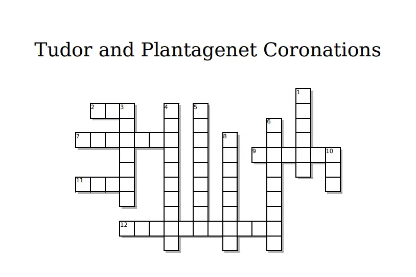 Tudor and Plantagenet Coronations Crossword The Tudor Society