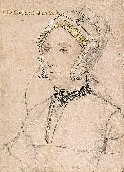 A sketch of Katherine Willoughby by Hans Holbein the Younger