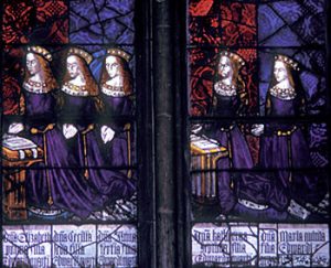 The daughters of King Edward IV, Stained glass window of the northwest transept of Canterbury Cathedral, 