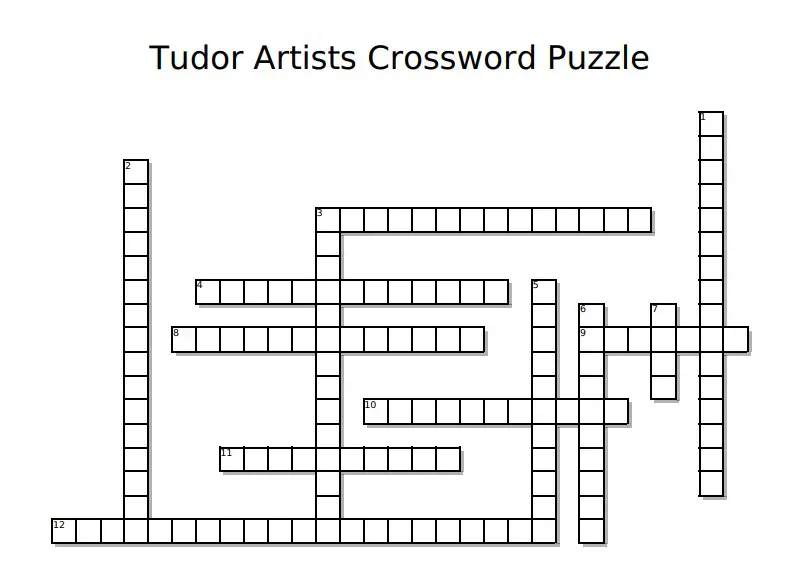 Tudor Artists Crossword Puzzle The Tudor Society