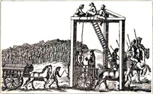 The Tyburn Tree, the gallows at Tyburn