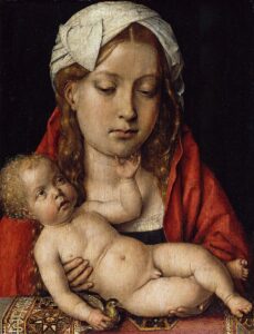 Michel Sittow's painting of the Madonna and child.