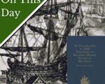 A galleon and the cover of a modern edition of the diary of Richard Madox