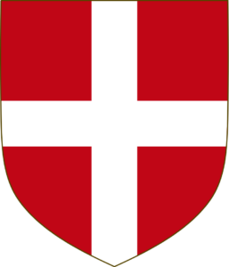 Coat of Arms - white cross on a red background - of the Knights Hospitaller