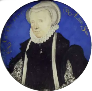 Miniature of Margaret Douglas, Countess of Lennox, by Nicholas Hilliard