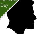 A silhouette of a man's side profile