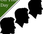 Three silhouettes of a man's head