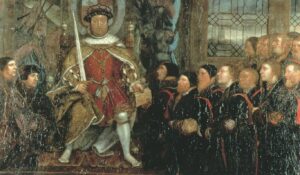 A painting of Henry VIII and the Barber Surgeons 