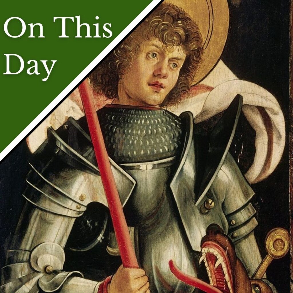 A painting of St George with a dragon by Hans von Kulmbach (16th century)