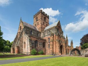 A photo of the exterior of Carlisle Cathedral, resting place of William Dacre