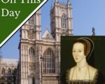 A photo of Westminster Abbey and the National Portrait Gallery portrait of Anne Boleyn