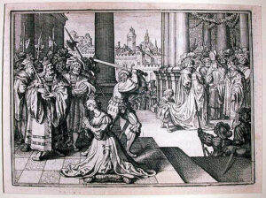 A German engraving of Anne Boleyn's execution