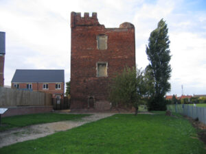 The remains of Hussey Tower, former home of Baron Hussey