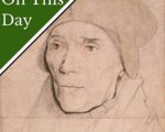 A sketch of Bishop John Fisher by Hans Holbein the Younger.