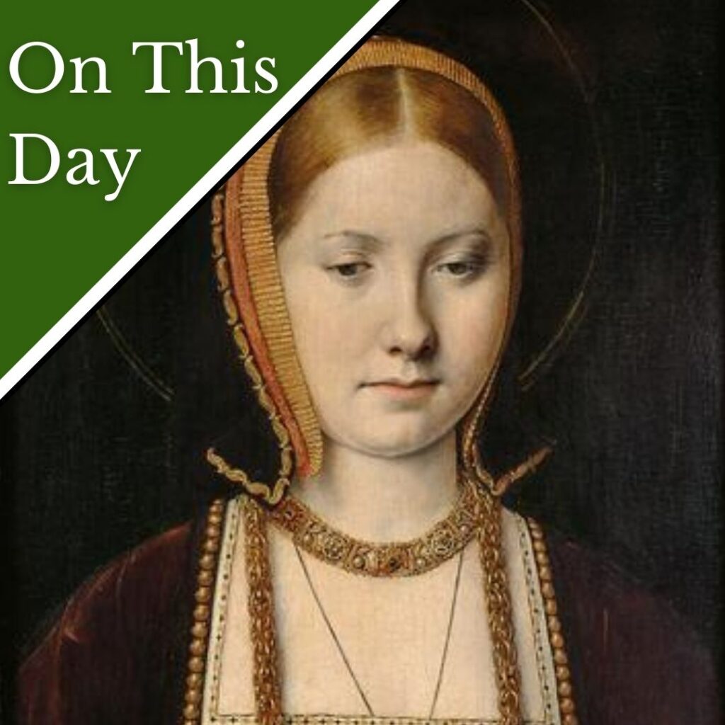 A portrait of a woman thought to be Catherine of Aragon by Michael Sittow