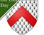 Arms of Sir James Tuchet: Ermine, a chevron gules