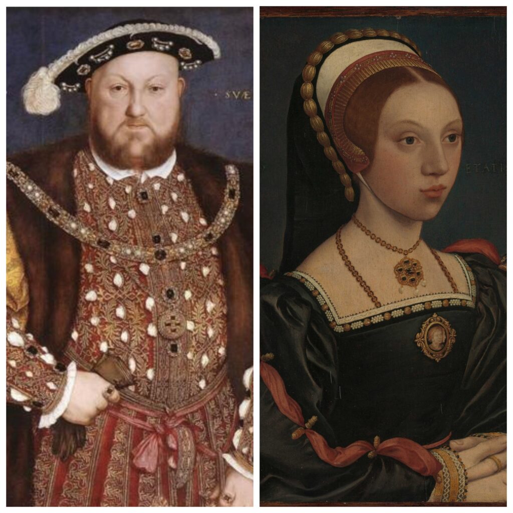 Portraits of Henry VIII and his fifth wife Catherine Howard