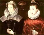 A painting of Mary, Queen of Scots, and her son, James VI of Scotland, James I of England