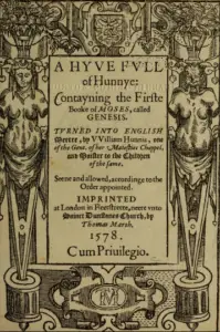 Title page of A Hyve Full of Hunnyes by William Hunnis