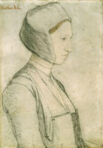 A chalk sketch of Margaret Clement (Giggs) by Hans Holbein the Younger