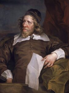 Portrait of Inigo Jones painted by William Hogarth in 1758, after Van Dyck