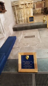 A photo of Anne Hathaway's Grave at Holy Trinity Church, Stratford-upon-Avon