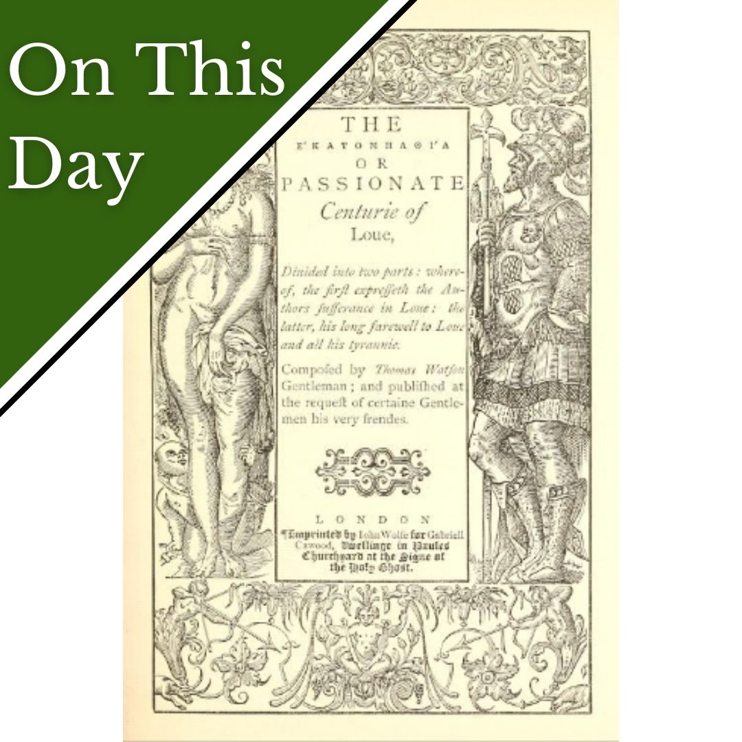 September 26 Poet and translator Thomas Watson The Tudor Society