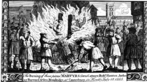 The burning of George Catmer, Robert Streater, Anthony Burward and George Broadbridge at Canterbury