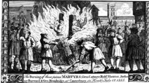 The burning of George Catmer, Robert Streater, Anthony Burward and George Broadbridge at Canterbury