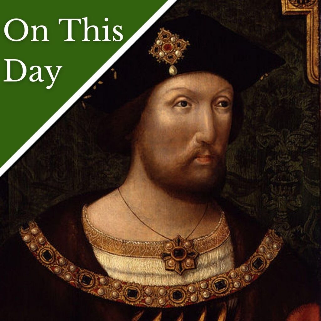 A portrait of Henry VIII by an unknown artist, c. 1520.