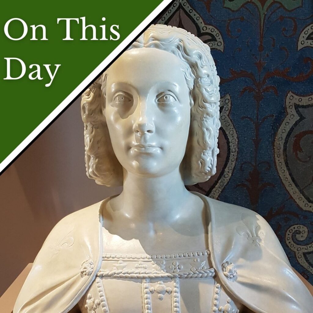 A bust of Queen Claude from the Queen's Gallery at the Royal Château of Blois