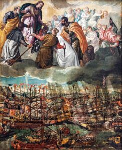 The Allegory of the Battle of Lepanto by Paolo Veronese (c. 1572, Gallerie dell'Accademia, Venice) 