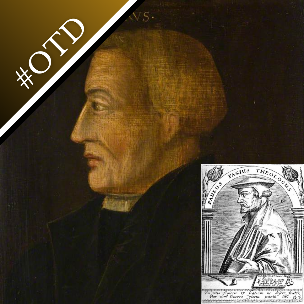 A portrait of Martin Bucer and an engraving of Paul Fagius