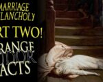 Thumbnail for my video on unhappy Tudor marriages showing the painting of Amy Robsart dead at the bottom of her stairs