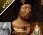 A portrait of a younger Henry VIII, an engraving of Sir Thomas Bodley, and a portrait of Anne of Denmark