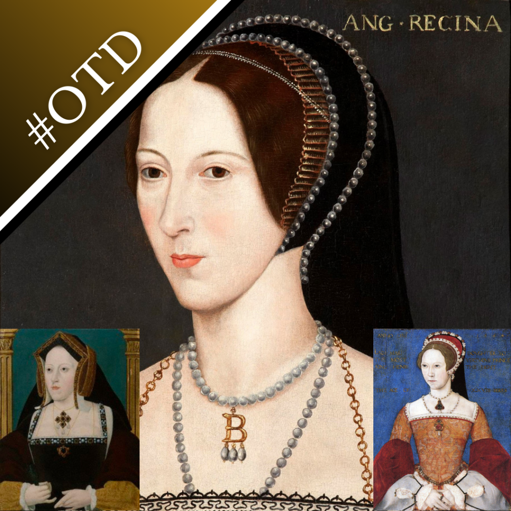 Portraits of Anne Boleyn, Catherine of Aragon and a young Mary I