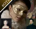 Natalie Dormer as Anne Boleyn in the Tudors, and portraits of Mary Boleyn and her son, Henry Carey