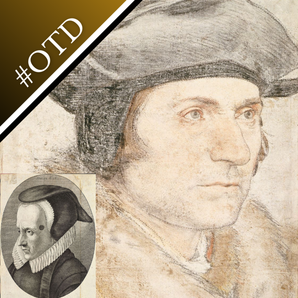 Holbein's sketch of Sir Thomas More and an engraving of Anne Howard, Countess of Arundel